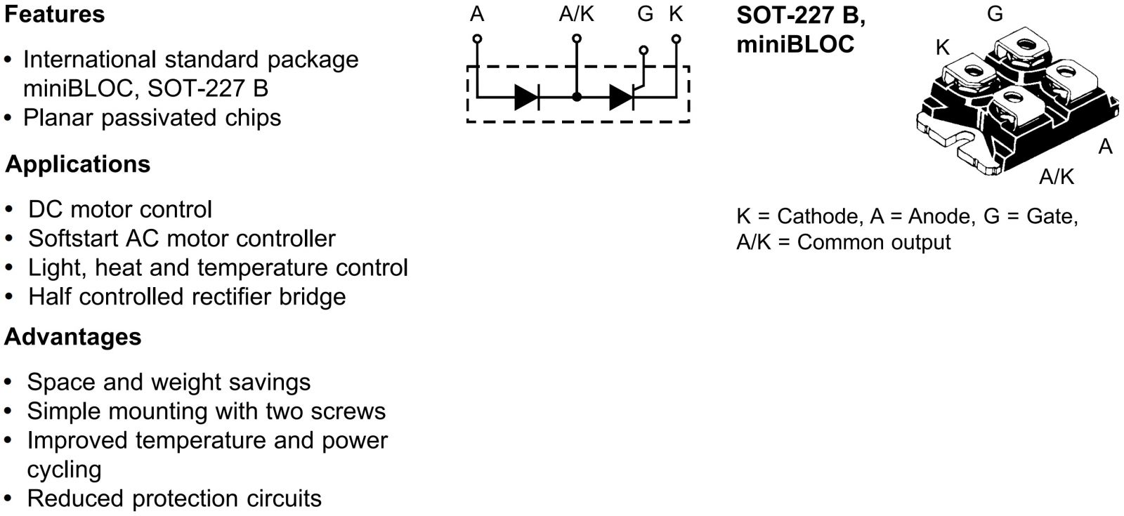 טריסטורים IXYS MCD MODULE